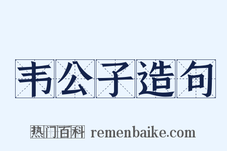 韦公子造句是什么意思的图片